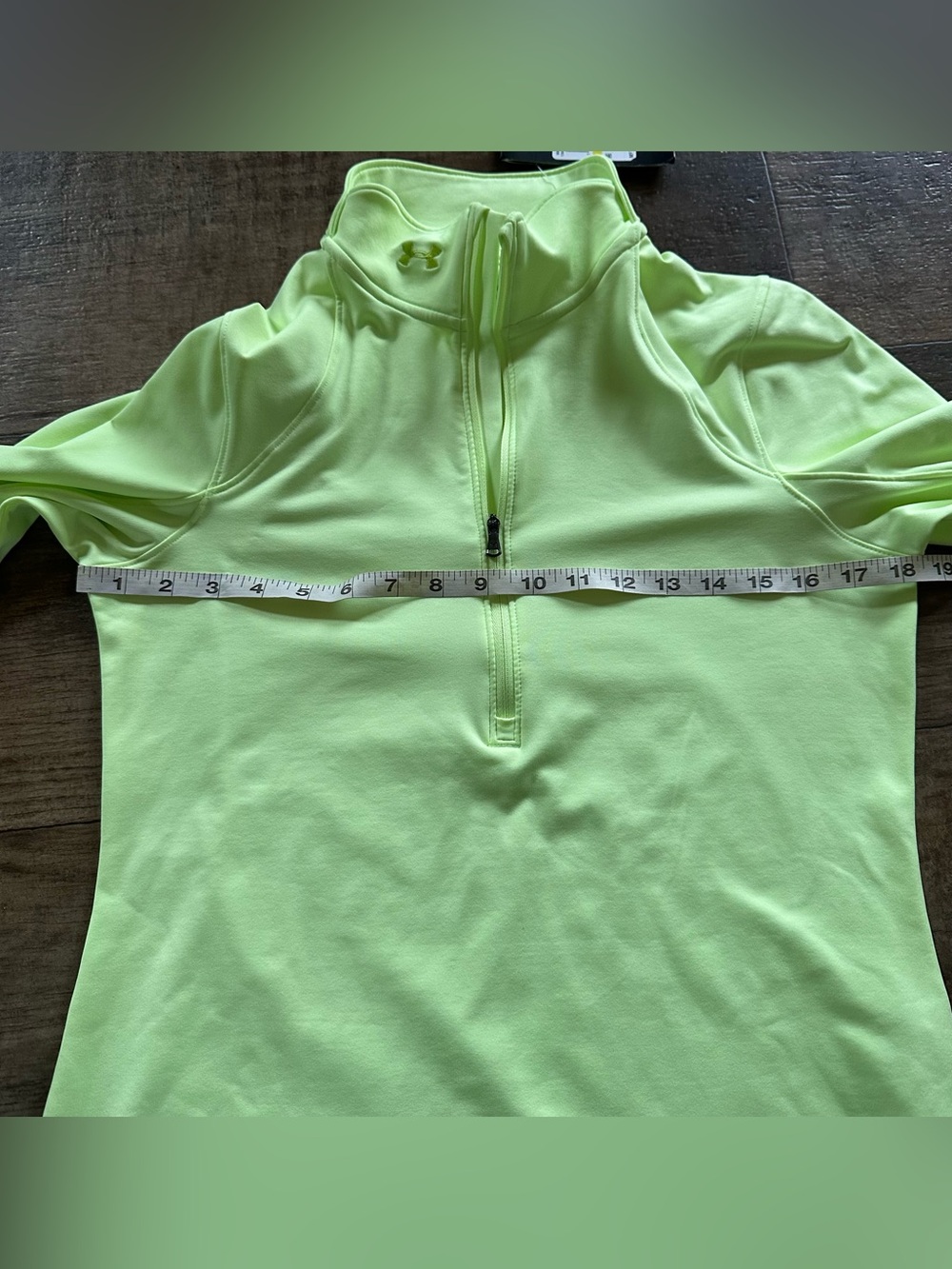 New Under Armour cold gear neon yellow/green half zip - Picture 7 of 11